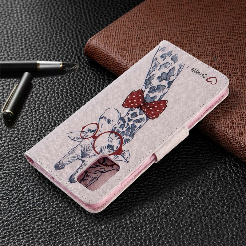 Flip Case Samsung Galaxy A51 Taitava Kirahvi