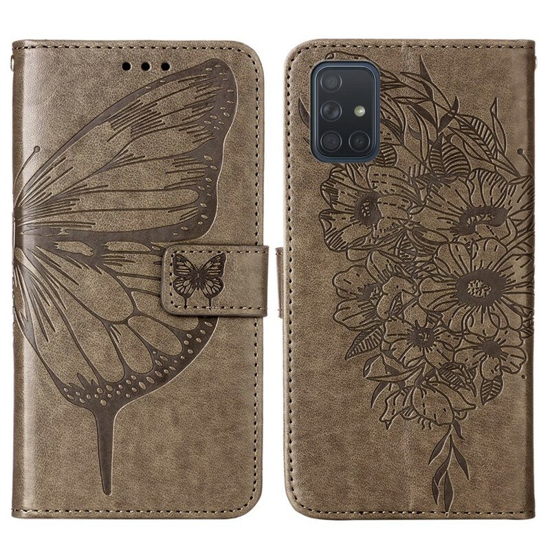 Kotelot Samsung Galaxy A51 Butterfly Design Kaulanauhalla