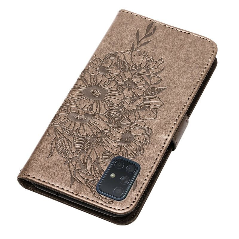 Kotelot Samsung Galaxy A51 Butterfly Design Kaulanauhalla