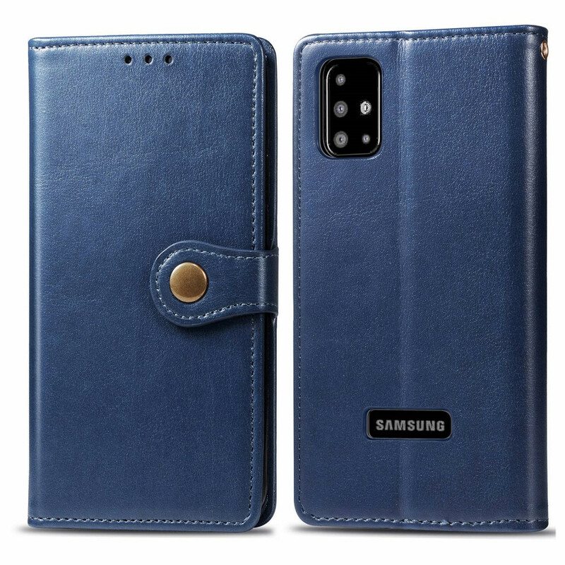 Kotelot Samsung Galaxy A51 Keinonahkaa Ja Vintage-lukko