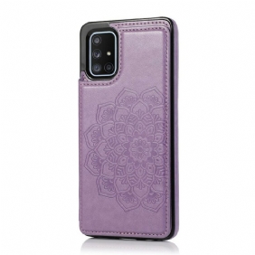 Kuori Samsung Galaxy A51 Mandala Print -korttikotelo