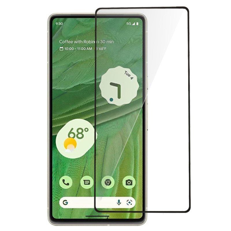 Google Pixel 7A Karkaistu Lasi Näytönsuoja Mustat Contours