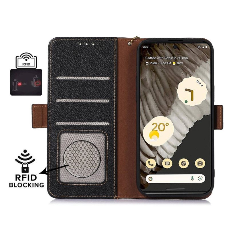 Kotelot Google Pixel 7A Aito Nahka Rfid