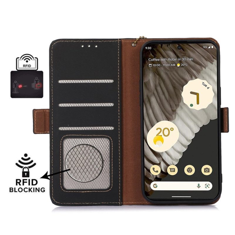 Kotelot Google Pixel 7A Aito Nahka Rfid