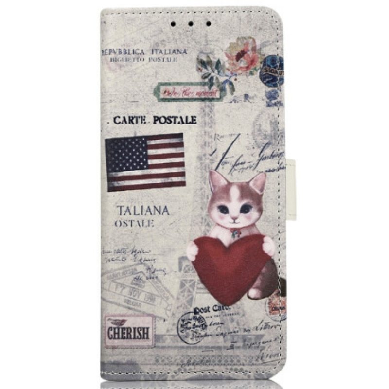 Kotelot Google Pixel 7A Traveller Cat