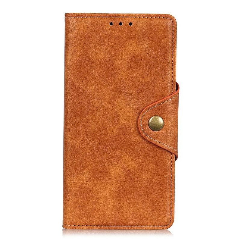 Flip Case Sony Xperia 10 II Keinonahkainen Vintage-painike