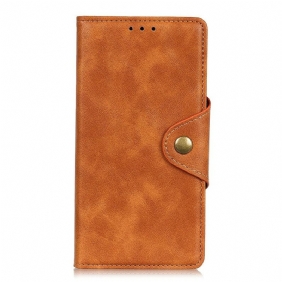 Flip Case Sony Xperia 10 II Keinonahkainen Vintage-painike