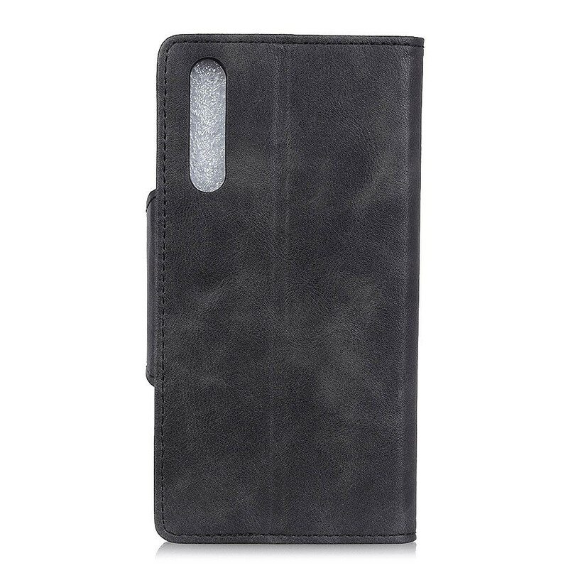 Flip Case Sony Xperia 10 II Keinonahkainen Vintage-painike