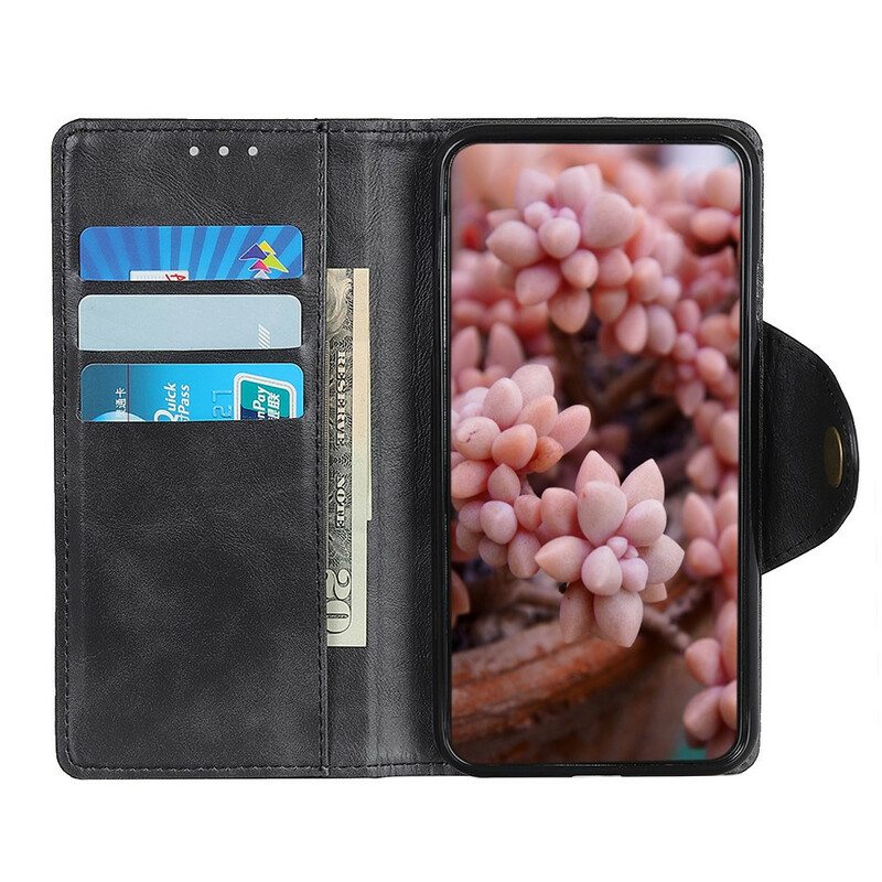 Flip Case Sony Xperia 10 II Keinonahkainen Vintage-painike