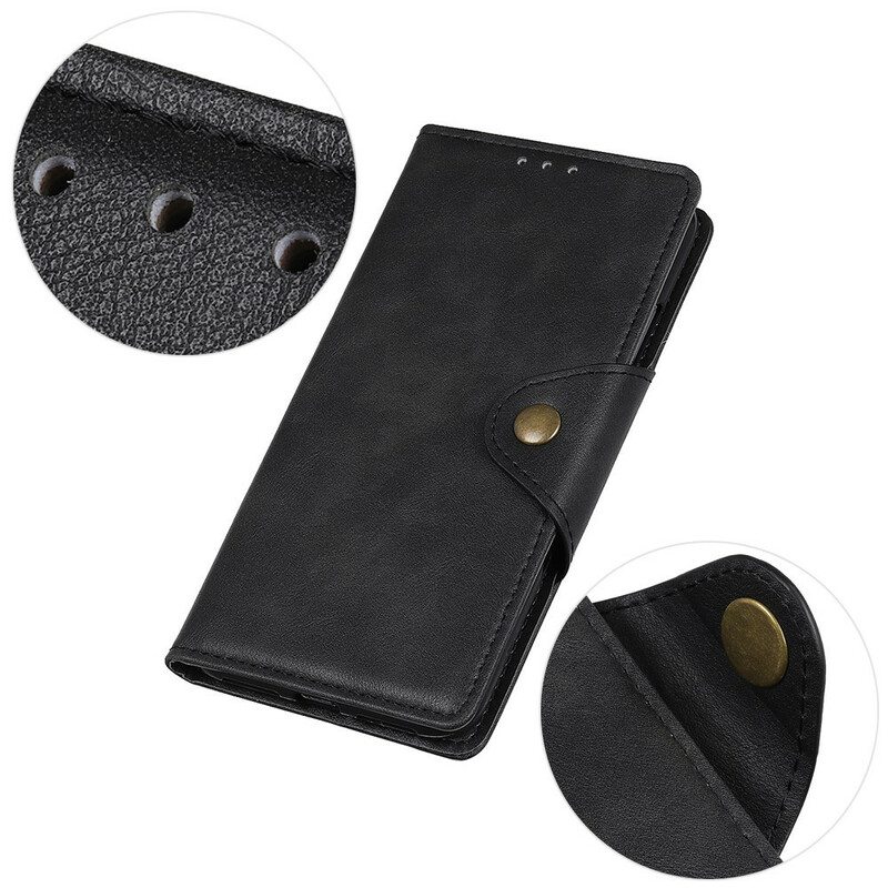 Flip Case Sony Xperia 10 II Keinonahkainen Vintage-painike