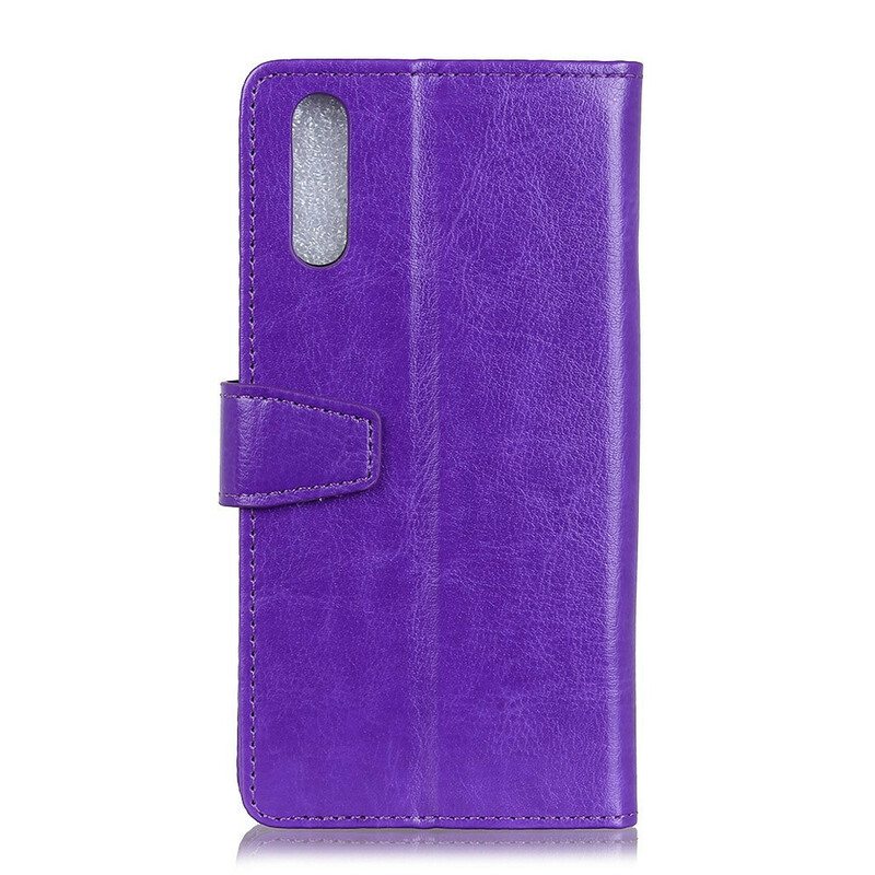 Flip Case Sony Xperia 10 II Klassinen Nahkaefekti