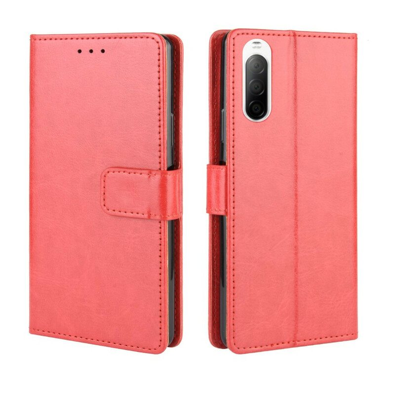 Flip Case Sony Xperia 10 II Näyttävä Keinonahka